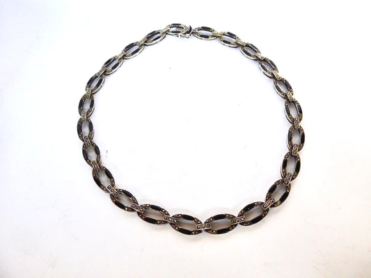 Silver & Marcasite Collar Necklace