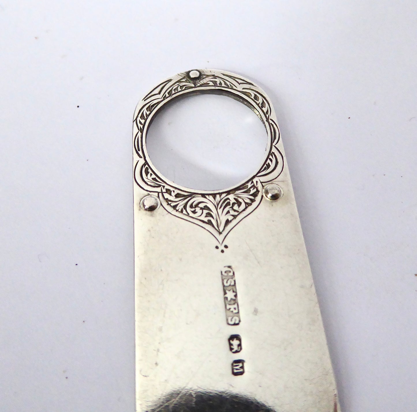 Silver Bookmark / Magnifying Glass 1895