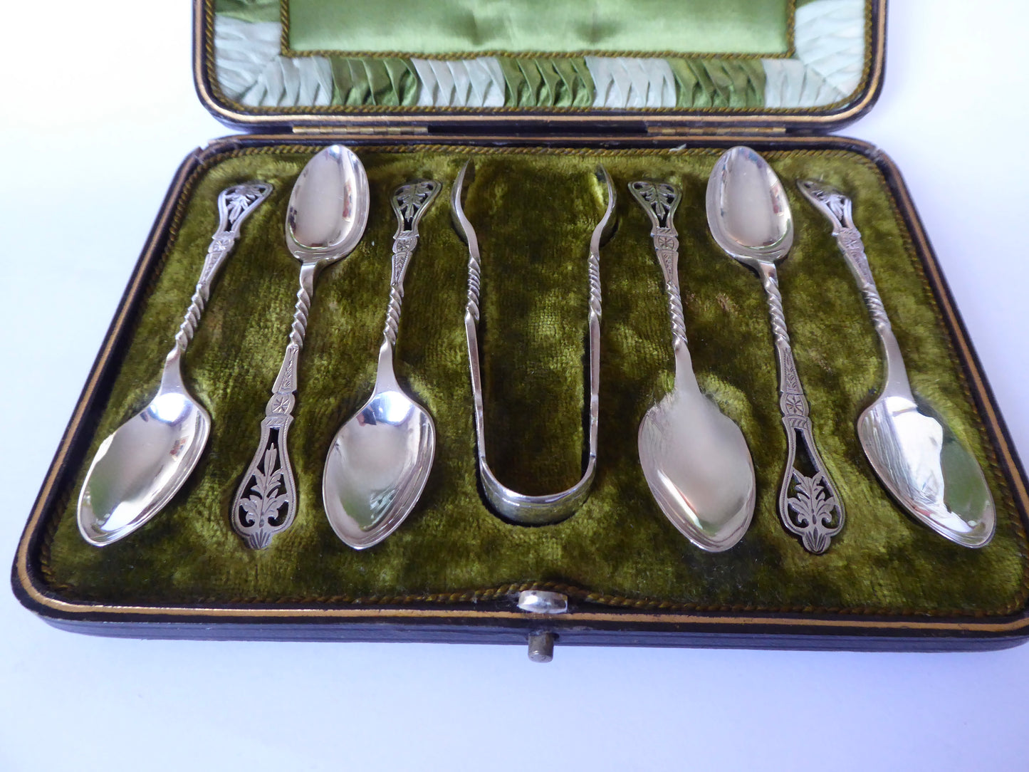 Victorian Tea Spoons & Sugar Tongs