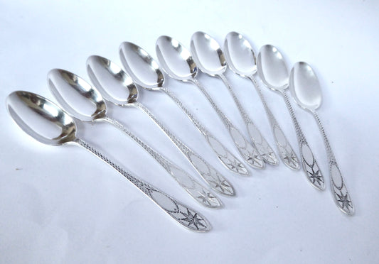 Irish Bright Cut Teaspoons 1912