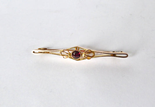 Garnet Bar Brooch