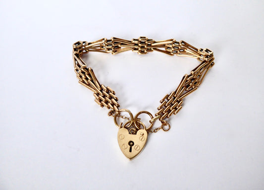 Heavy 9ct. Gate Link Bracelet