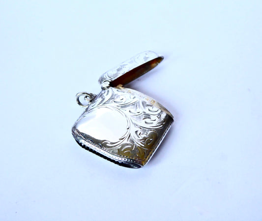 Antique Silver Vesta Case 1909