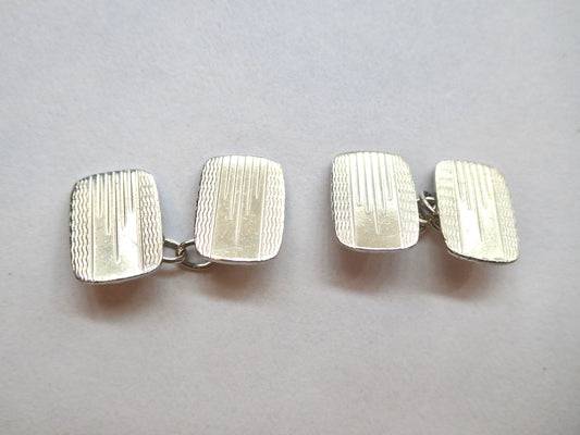 Art Deco Silver Cuff Links