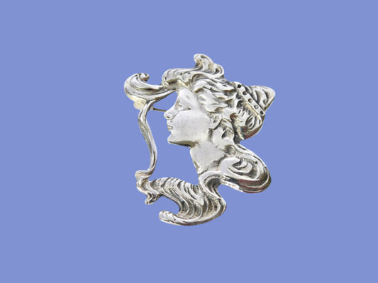 Art Nouveau Silver Brooch