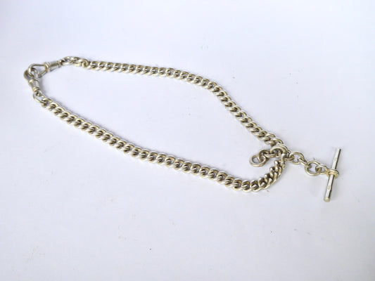 Double Silver Albert Chain