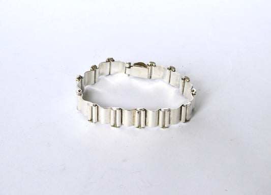 Hammered Design Silver Bracelet