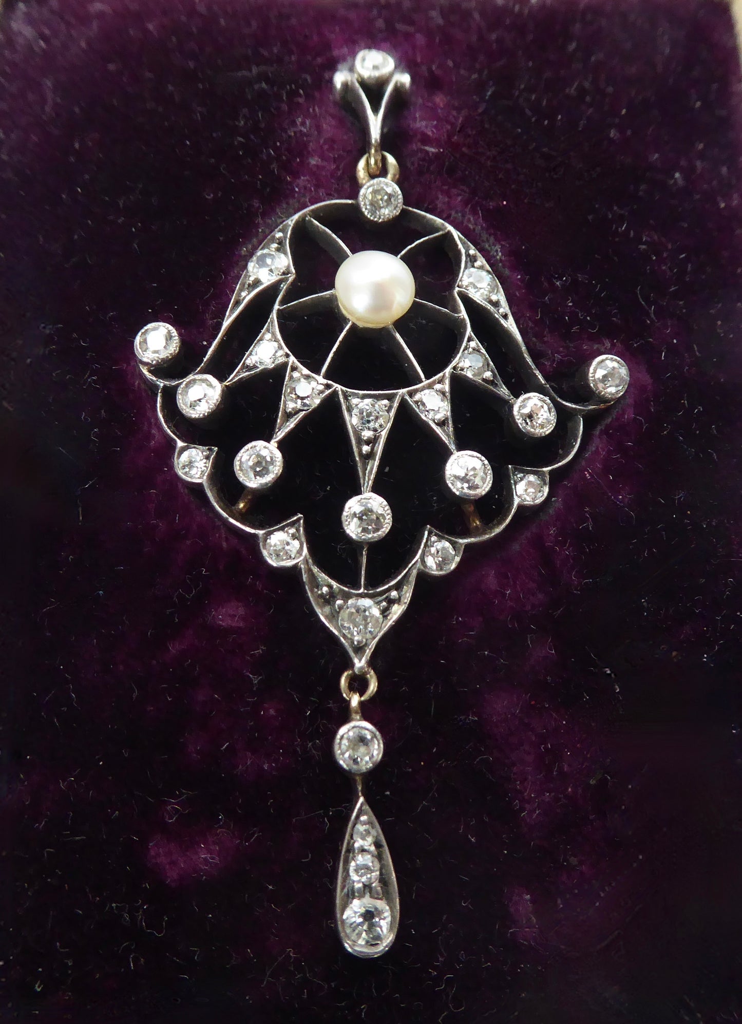 Diamond and Pearl Pendant