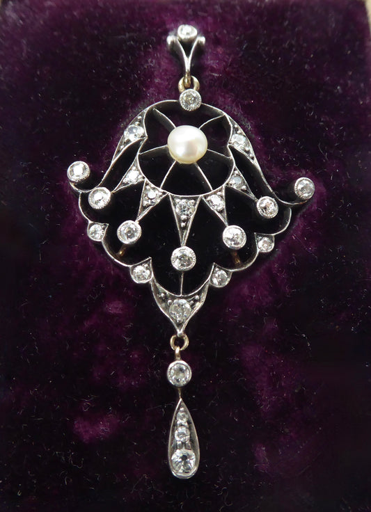Diamond and Pearl Pendant
