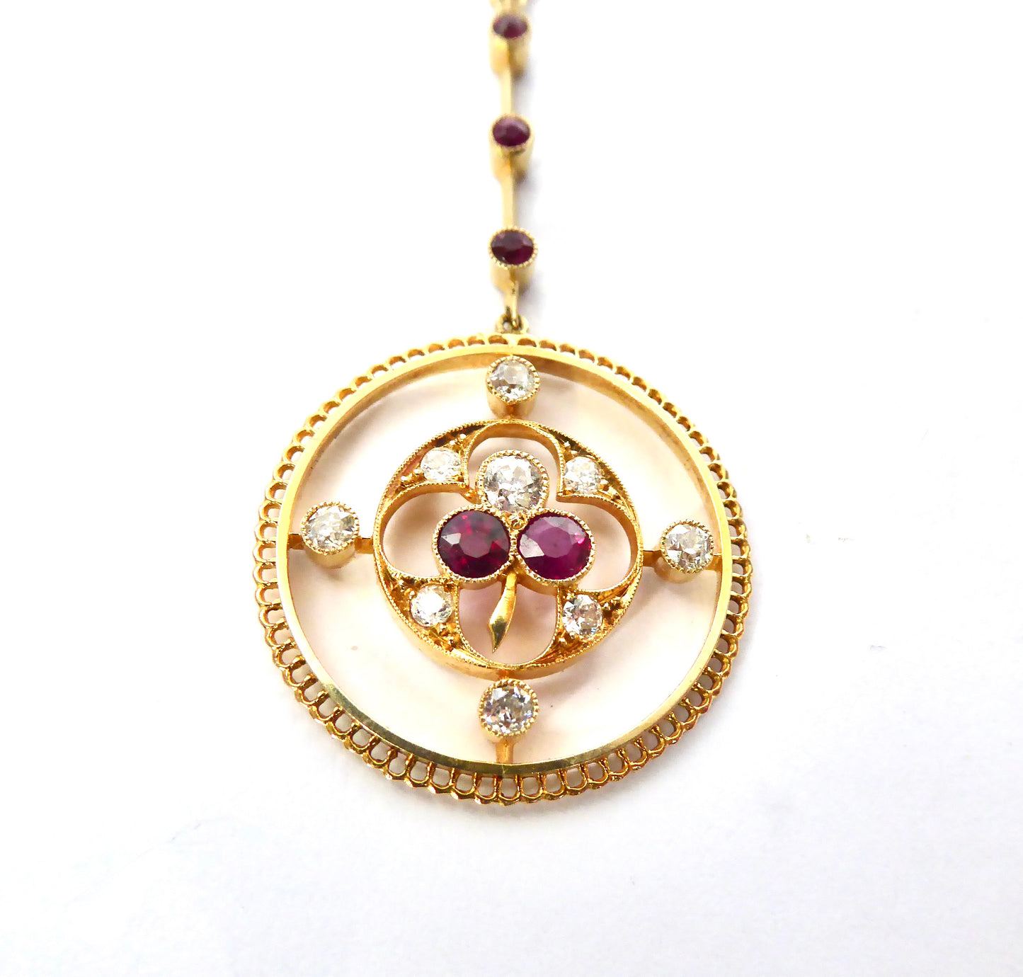 Diamond and Ruby Pendant - 15ct