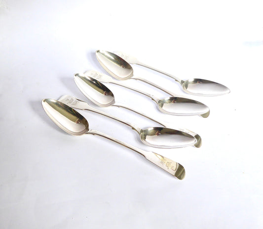 Irish Silver Dessert Spoons 1830