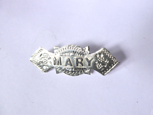 Silver ' Mary ' Brooch