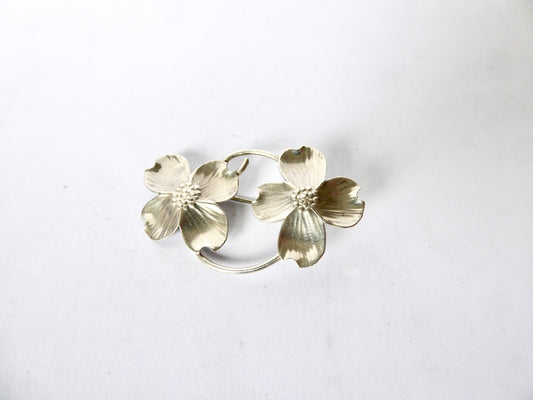 Silver Dogwood Brooch