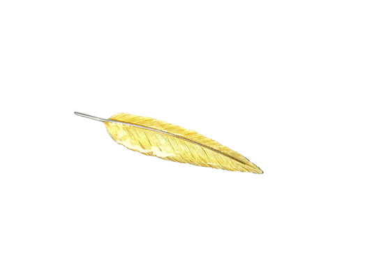 Silver Feather Brooch
