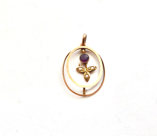 Amethyst Oval Pendant