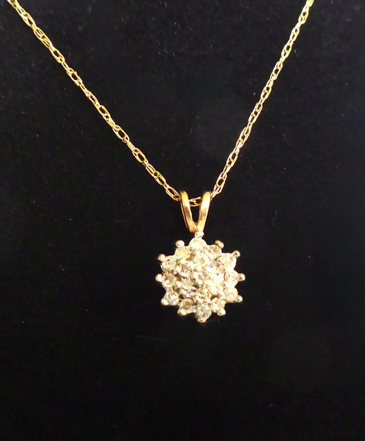 9ct. Diamond Pendant