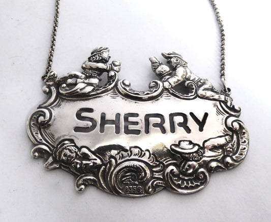 German Silver Sherry Label
