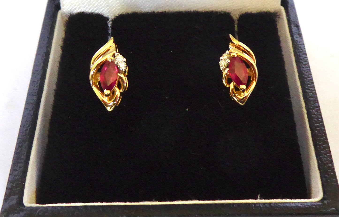 Ruby & Diamond Earrings