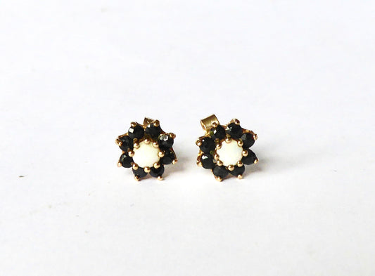 Sapphire & Opal Earrings