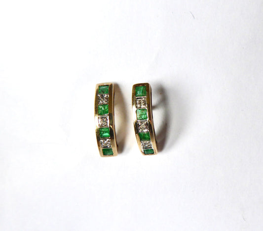 Emerald & Diamond Earrings