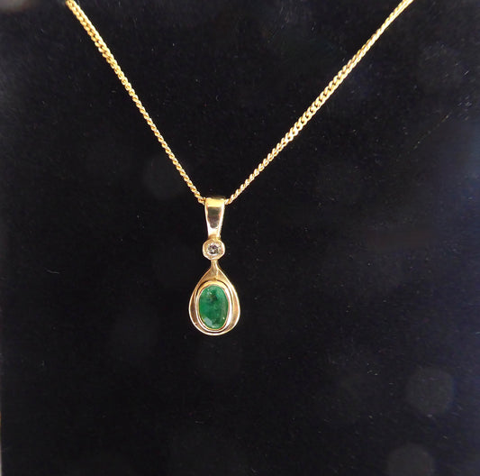 Emerald & Diamond Pendant