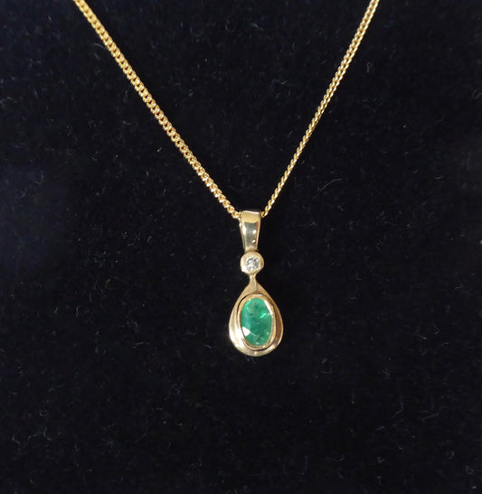 Emerald & Diamond Pendant