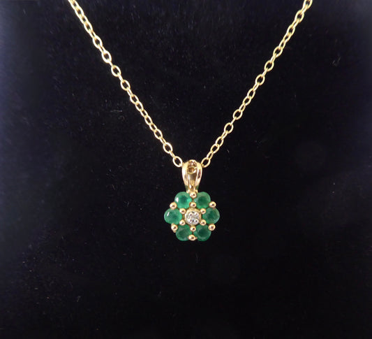 Emerald Cluster Pendant