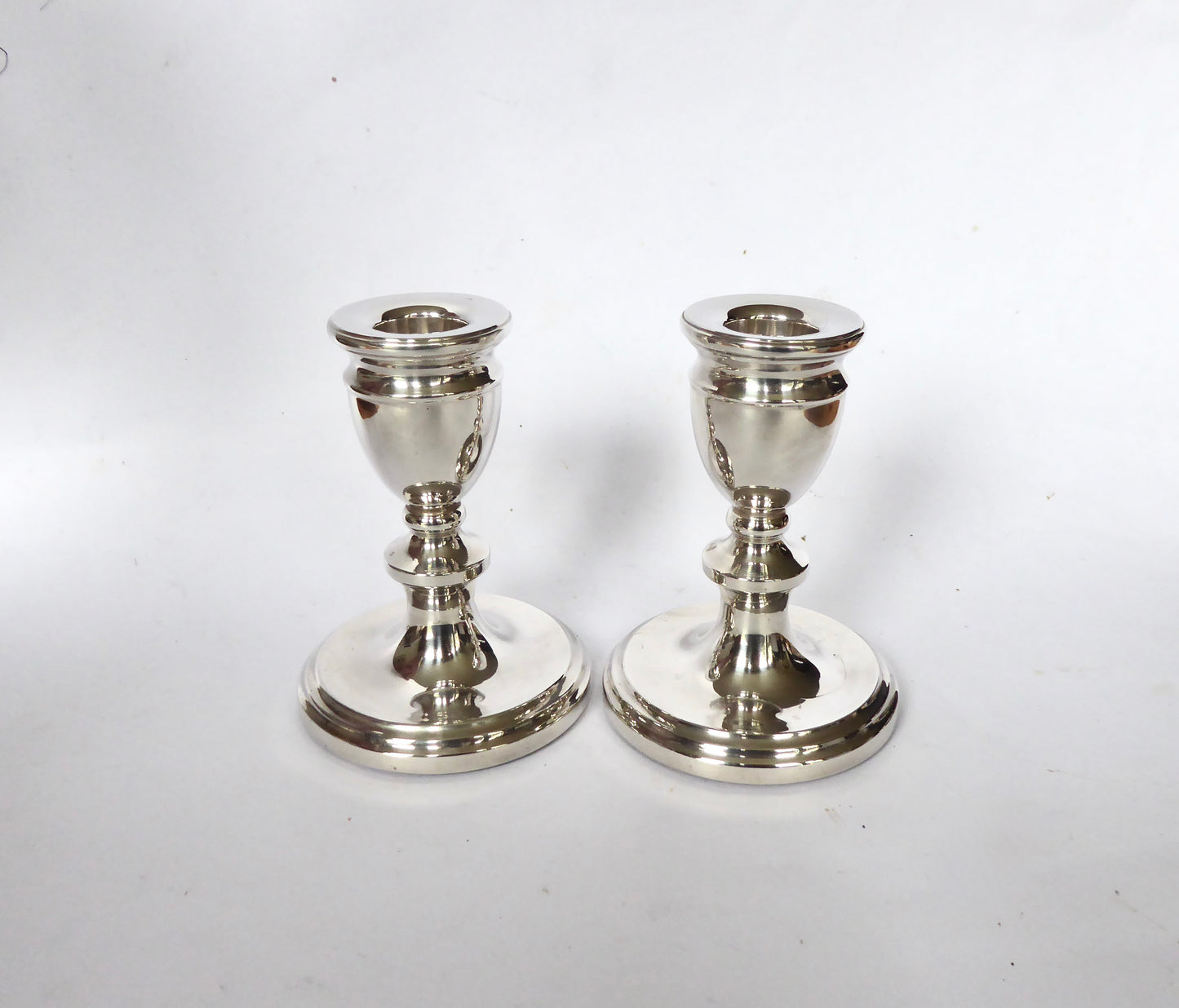 Plain Silver Candlesticks