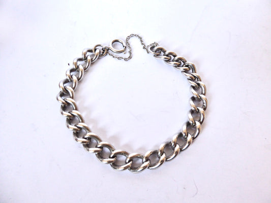 Silver Curb Link Bracelet