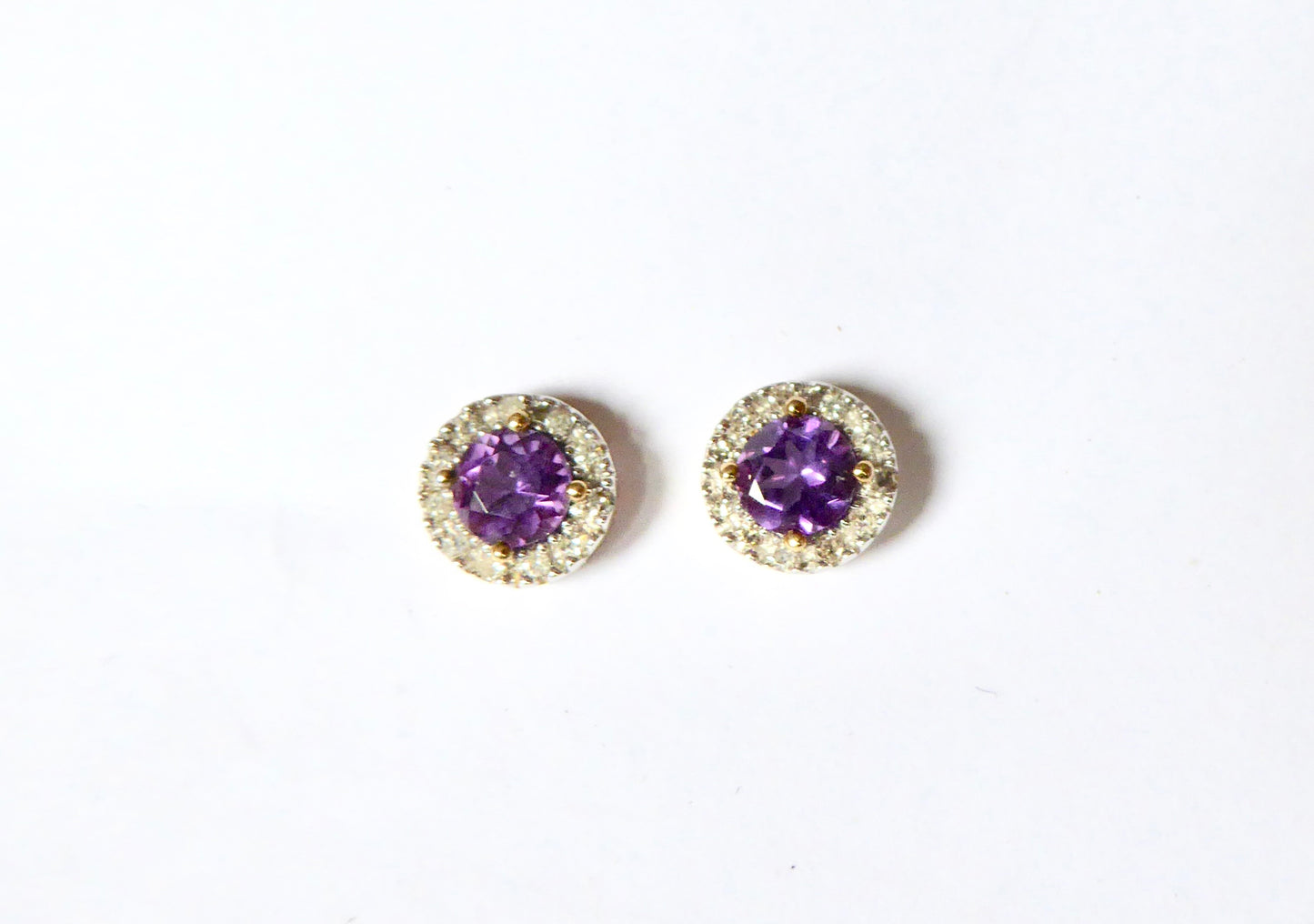 Amethyst & Diamond Earrings