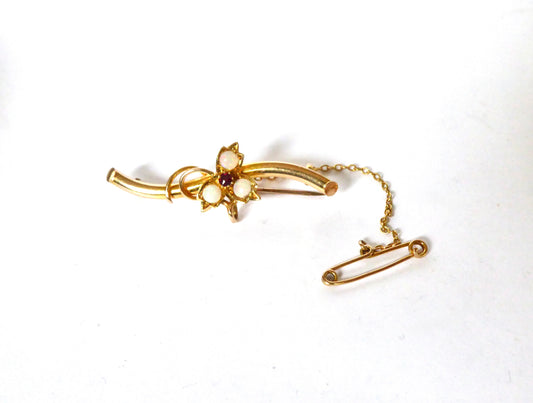 Ruby & Opal Brooch
