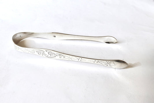 Bright Cut Sugar Tongs 1805