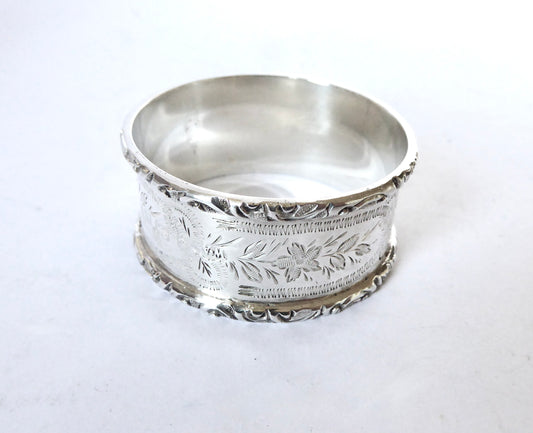 Engraved Silver Napkin Ring 1902