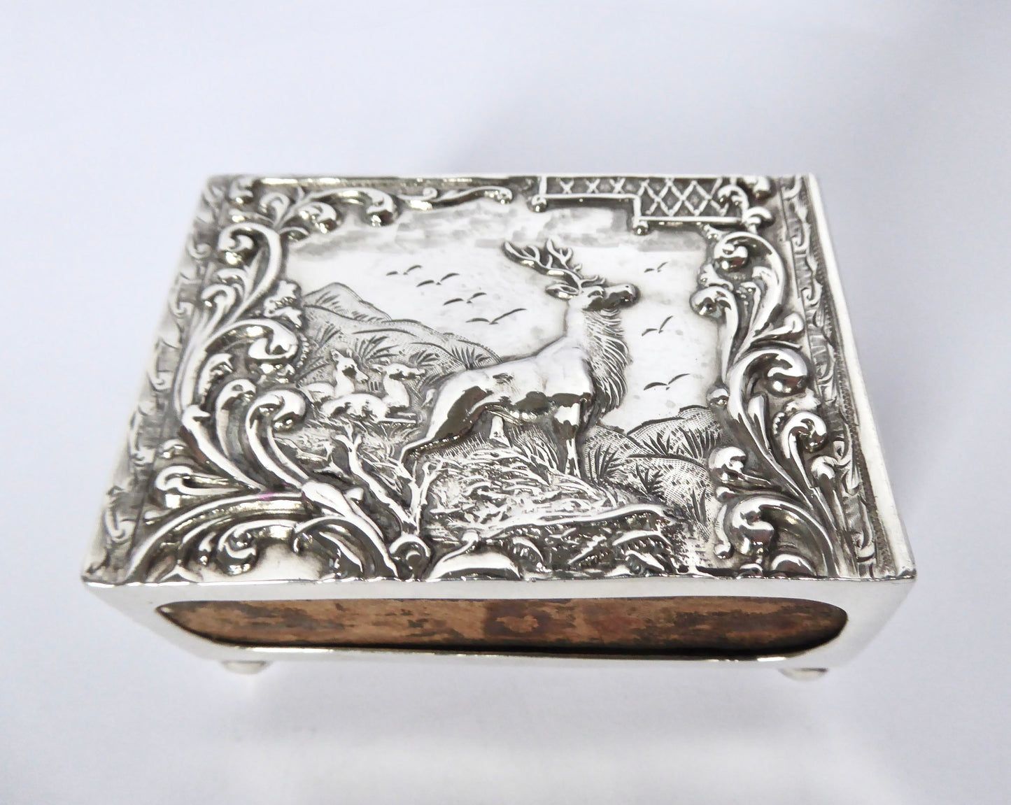 Silver Match Box Holder