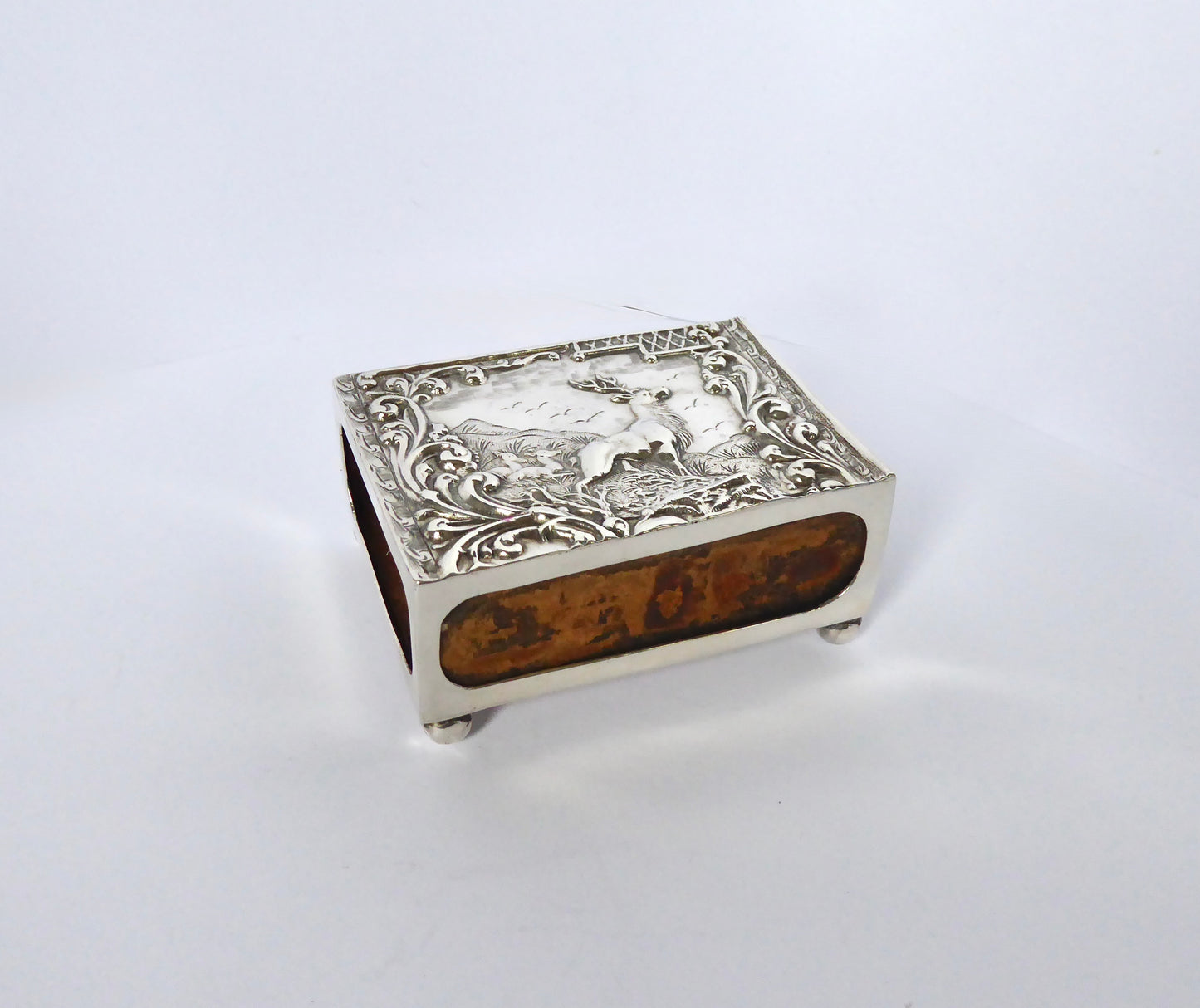 Silver Match Box Holder