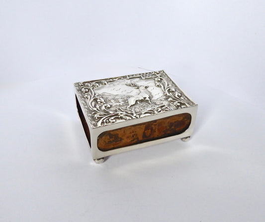 Silver Match Box Holder
