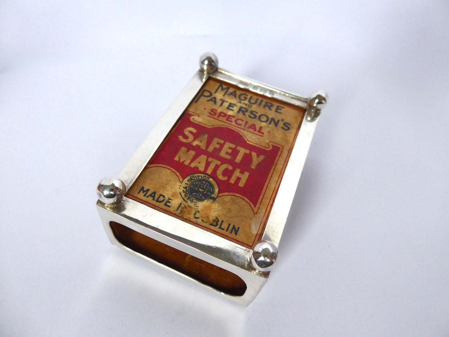 Silver Match Box Holder