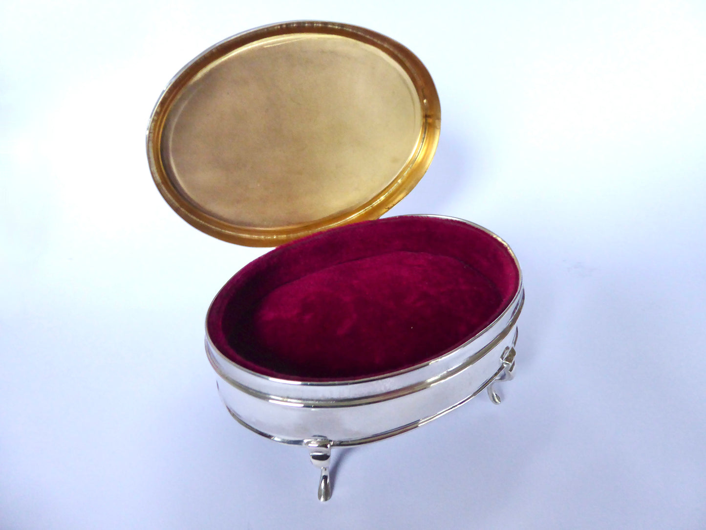 Oval Silver Jewellery Box 1907