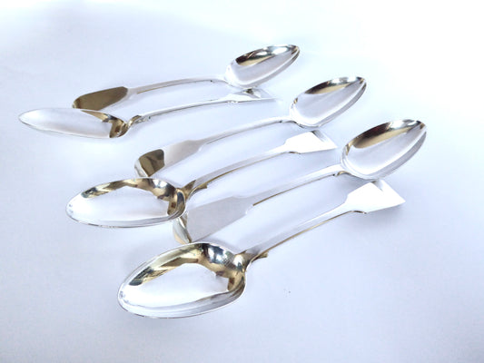 Irish Silver Dessert Spoons 1795