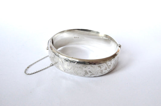 Vintage Silver Bangle 1958