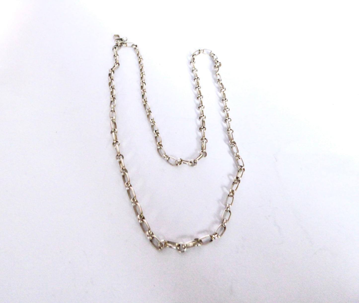 Silver Oval Link Necklace