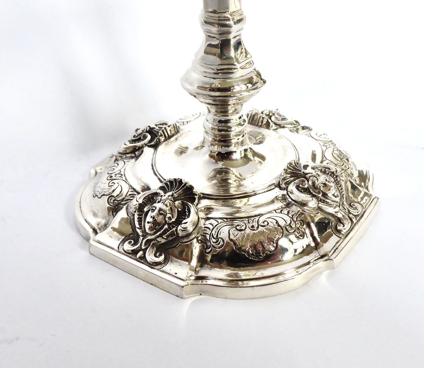 Georgian Style Silver Candelabra