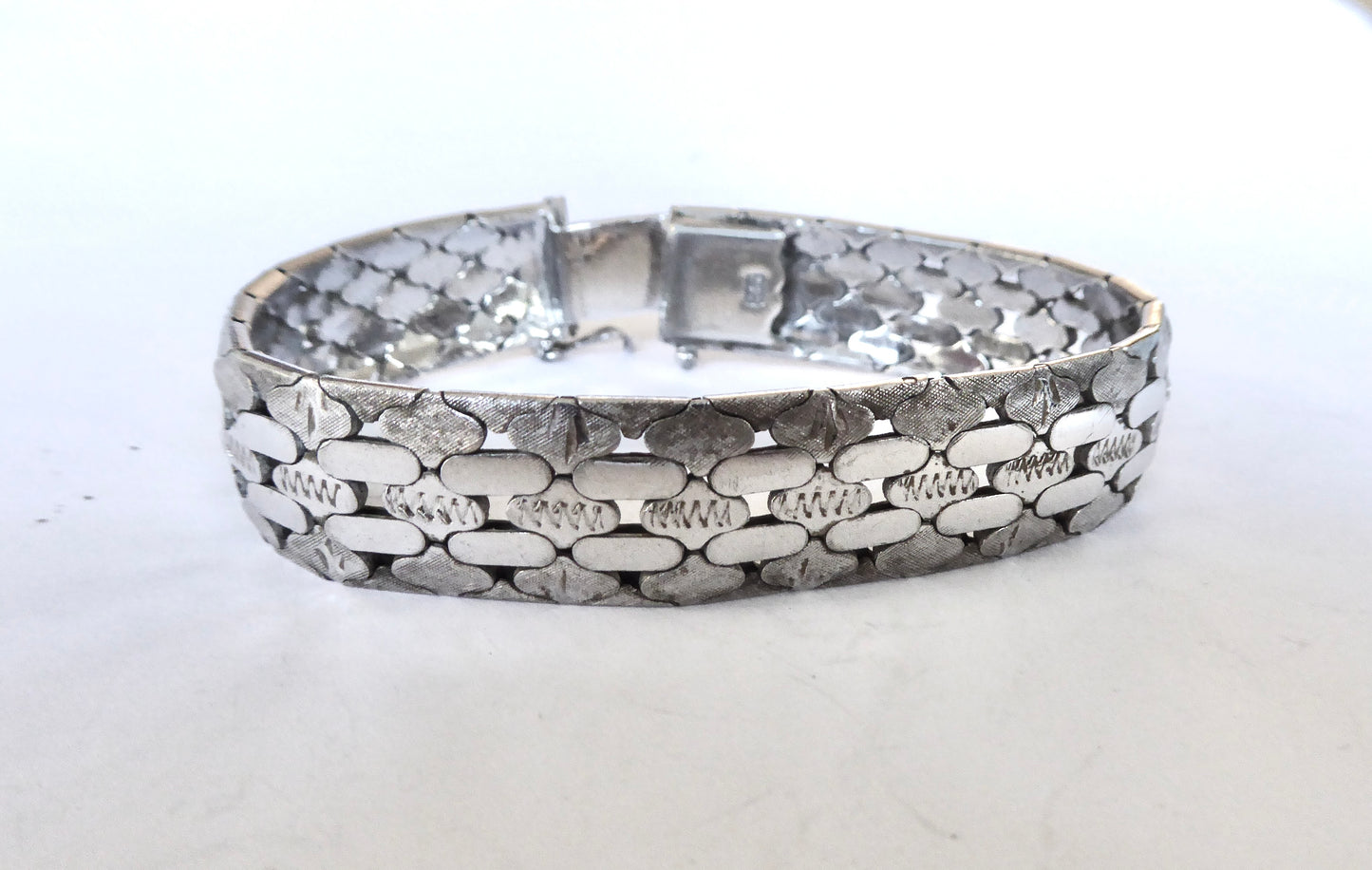Mesh Style Silver Bracelet