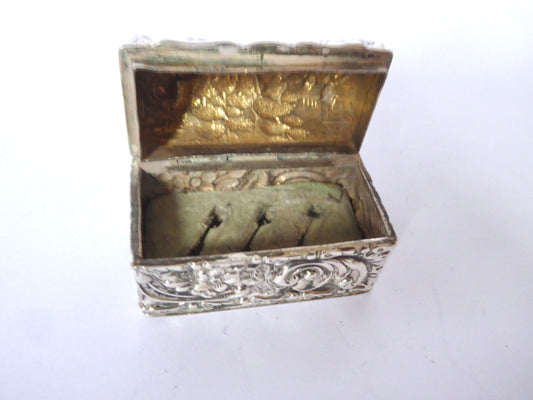 Antique Silver Ring Box 1913