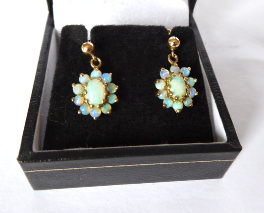 Opal Cluster Earrings