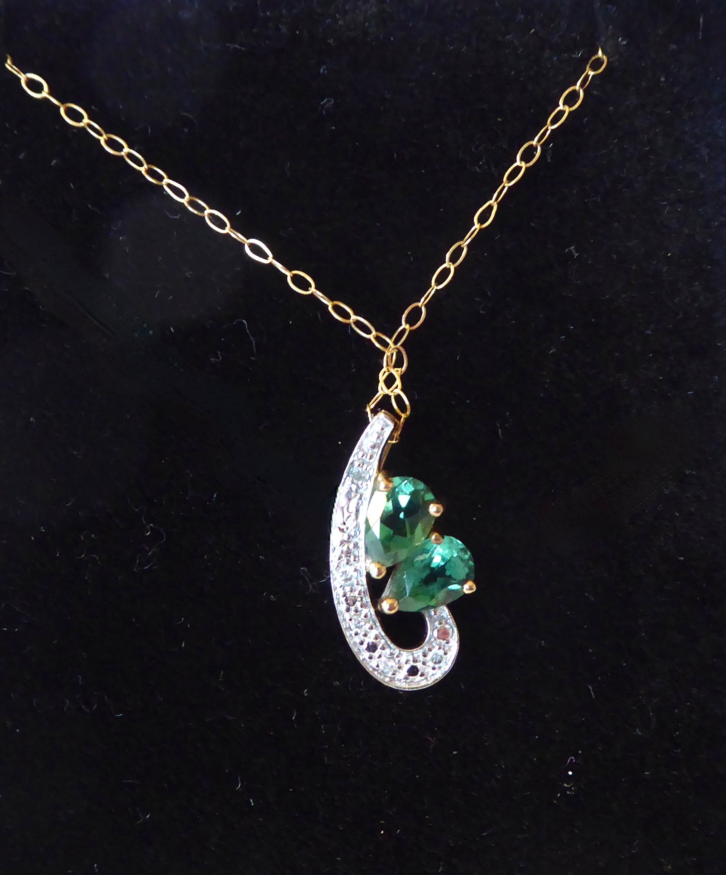 Tourmaline & Diamond Pendant