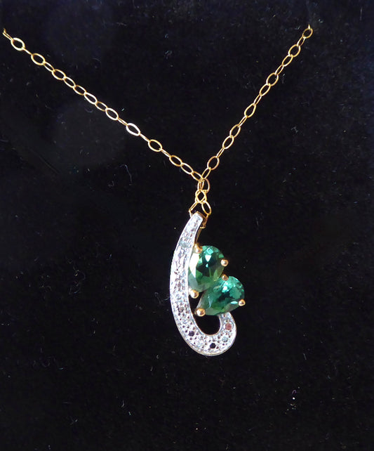 Tourmaline & Diamond Pendant