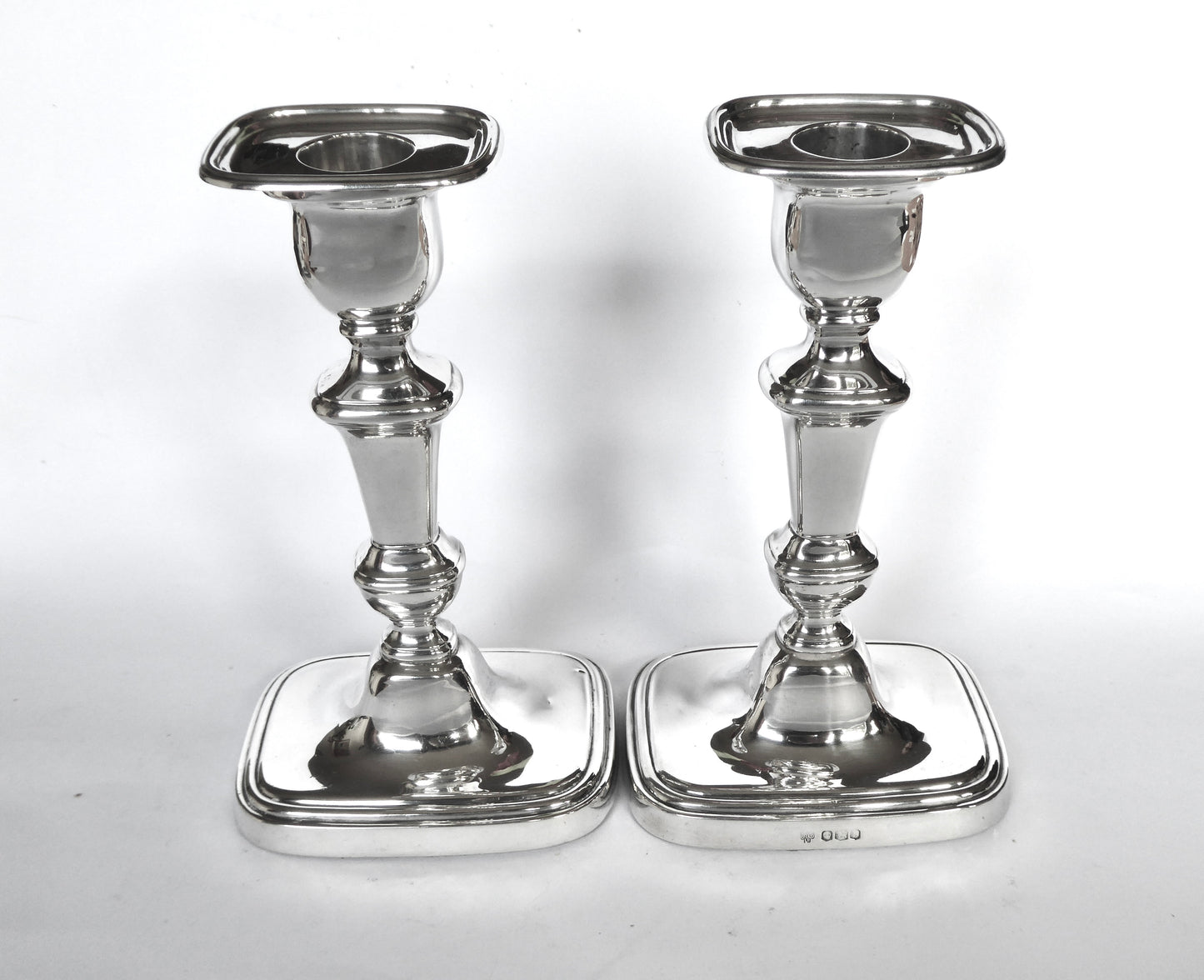 Pair of Antique Silver Candlesticks 1919