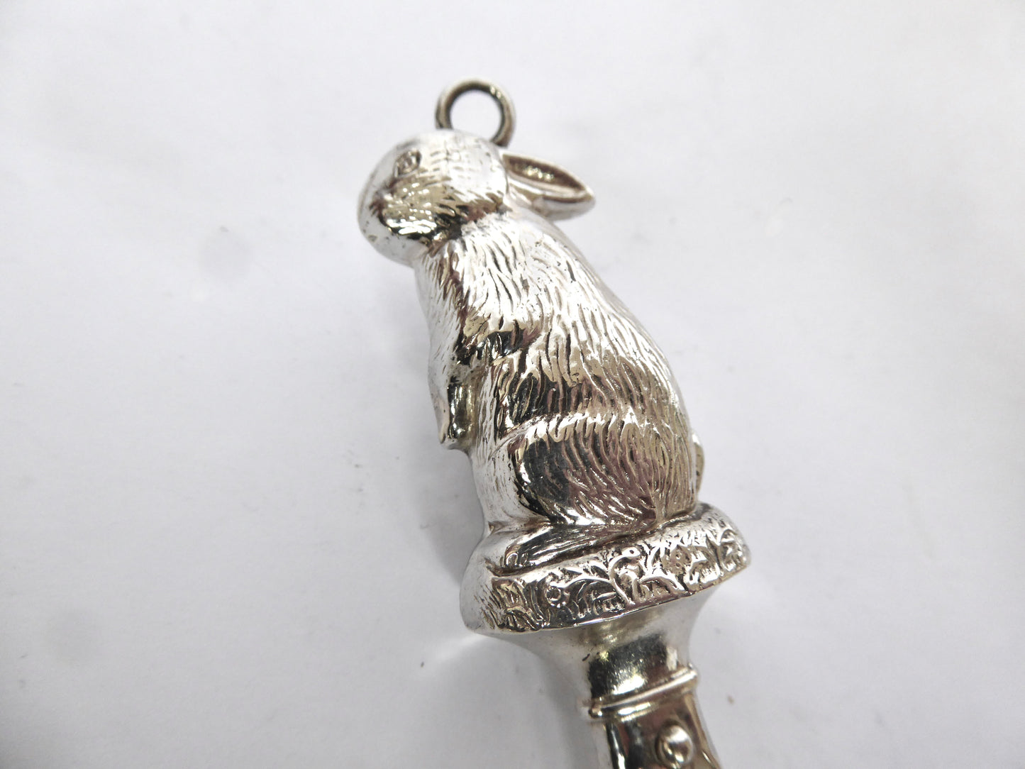 Silver Rabbit Baby Rattle