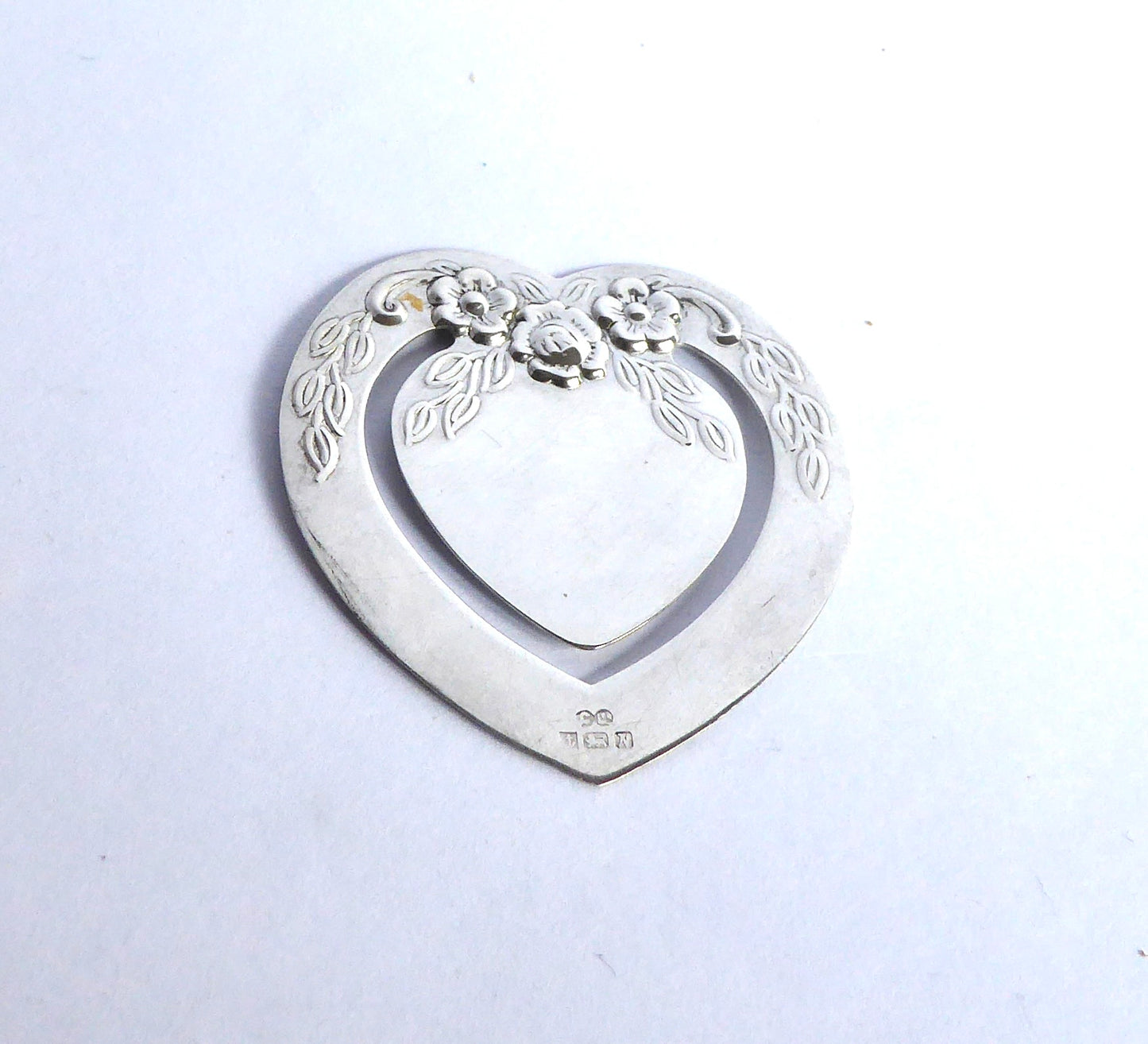 Silver Bookmark - Heart Shape